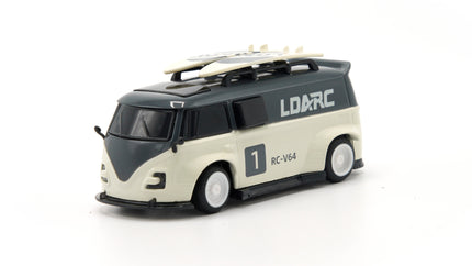 RC Geeks | LDARC 1/64 V64 Mini Race Van - Gray