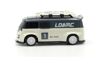 RC Geeks | LDARC 1/64 V64 Mini Race Van - Gray