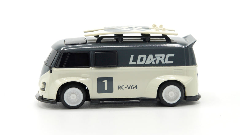 RC Geeks | LDARC 1/64 V64 Mini Race Van - Gray