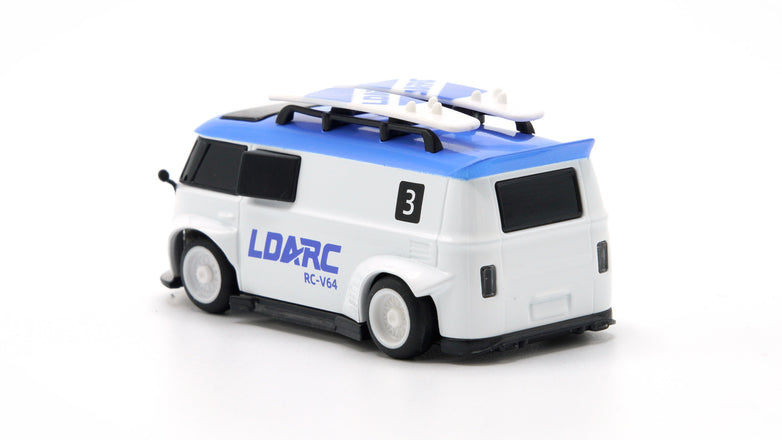 RC Geeks | LDARC 1/64 V64 Mini Race Van - Blue