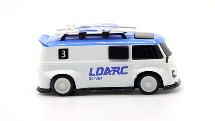 RC Geeks | LDARC 1/64 V64 Mini Race Van - Blue