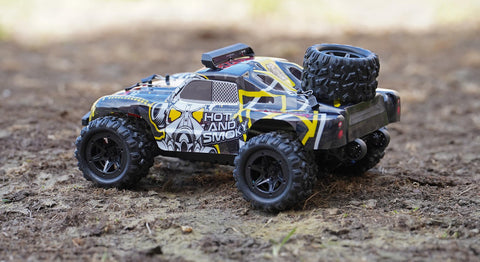 RCG Racing 18-Series 1/18 Brushed Short Course Truck - Yellow slide 1