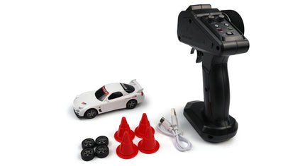 RC Geeks | RCG Racing Micro DC 'Legends' 1/43 Drift Car - JDM R7 White