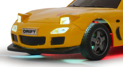 RC Geeks | RCG Racing Micro DC 'Legends' 1/43 Drift Car - JDM R7 Yellow