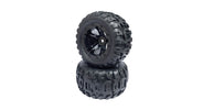 RCG Racing MT-One Wheel & Tyres Black (2pcs)