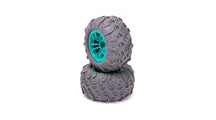RCG Racing Wind Speed/Storm Rider Wheels & Tyres Green (4pcs)